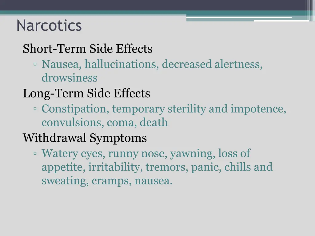 narcotics