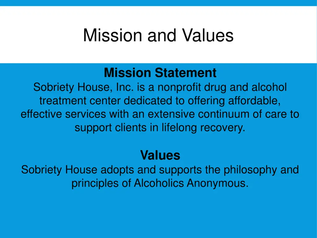mission and values