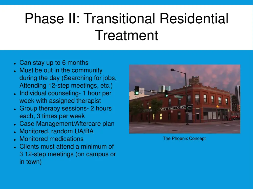 phase ii transitional residential treatment