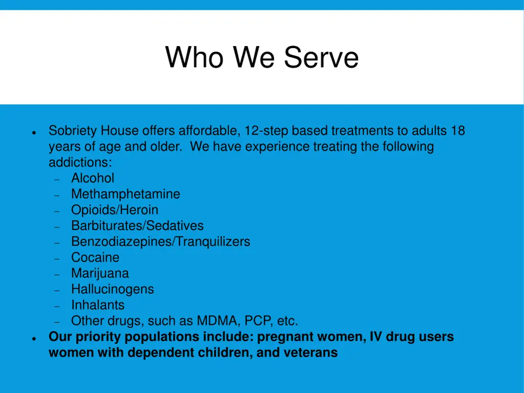 who we serve