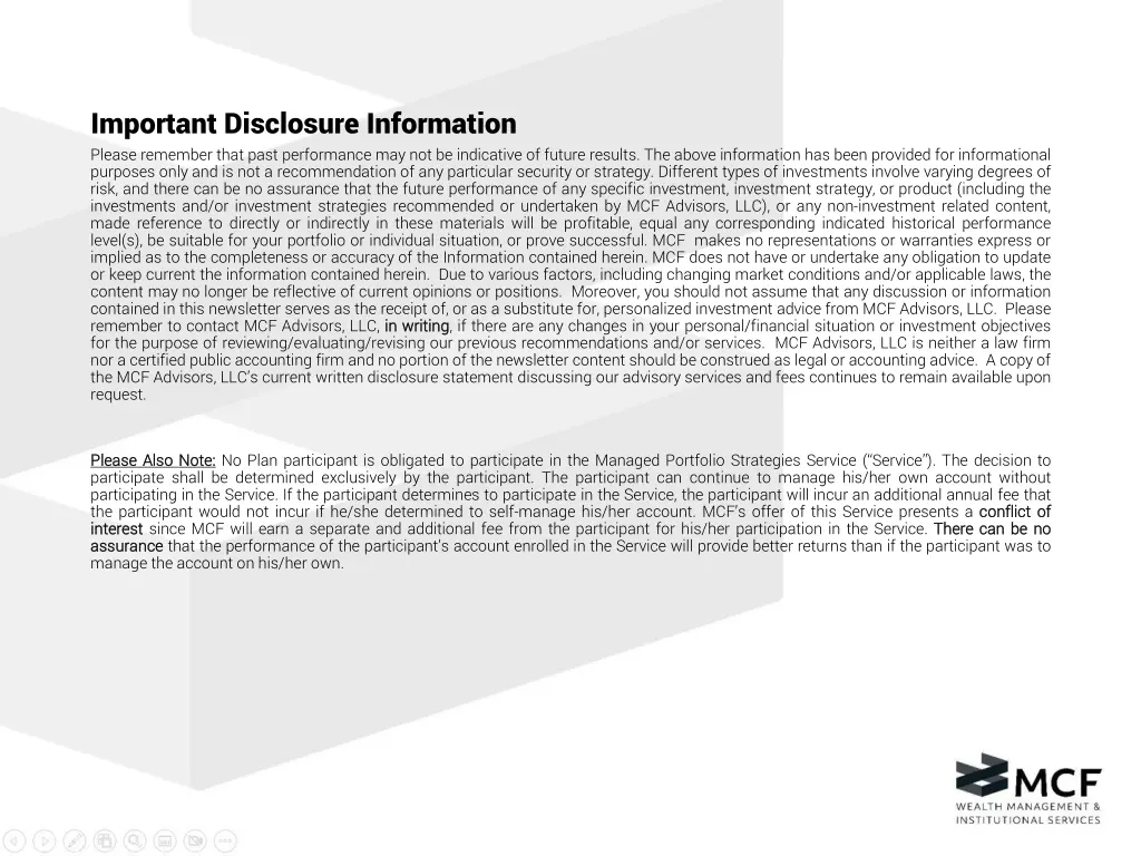 important disclosure information