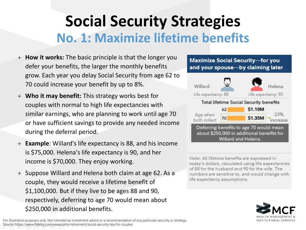 social security strategies no 1 maximize lifetime