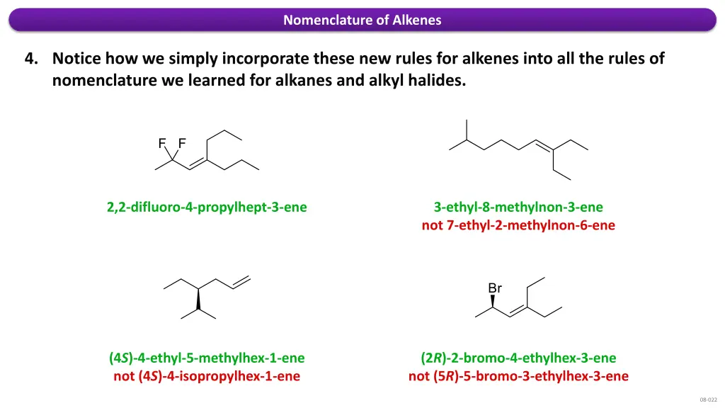 nomenclature of alkenes 3