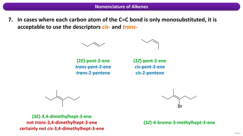 nomenclature of alkenes 5