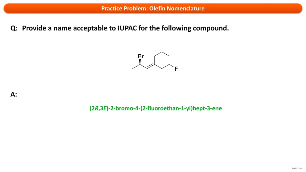 practice problem olefin nomenclature
