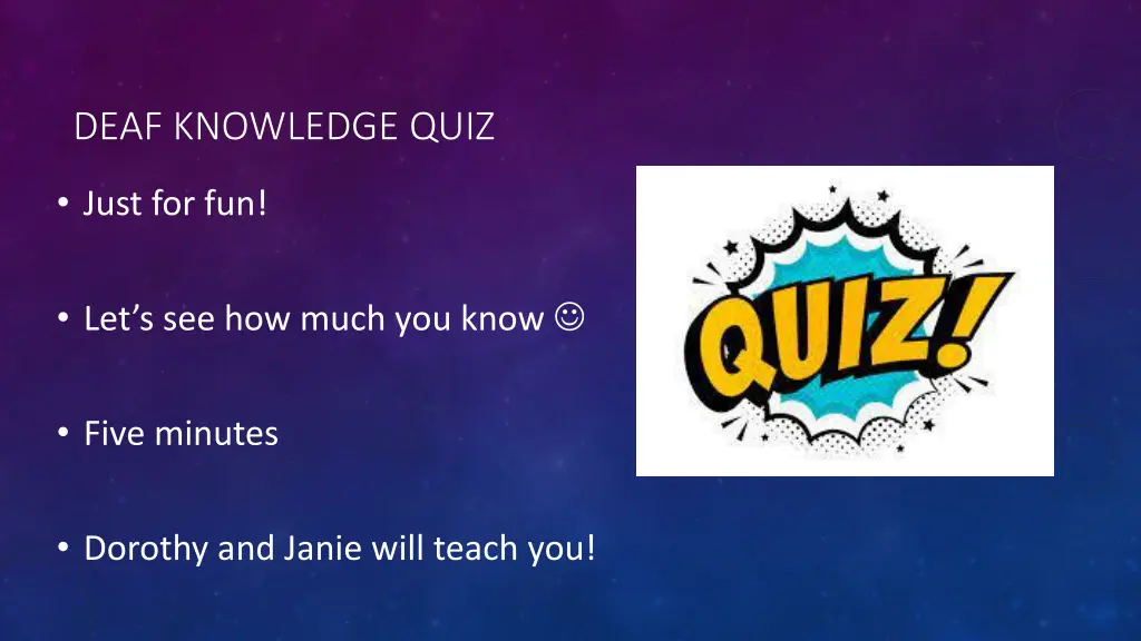 deaf knowledge quiz