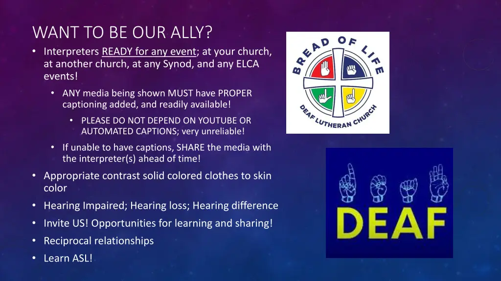 want to be our ally interpreters ready