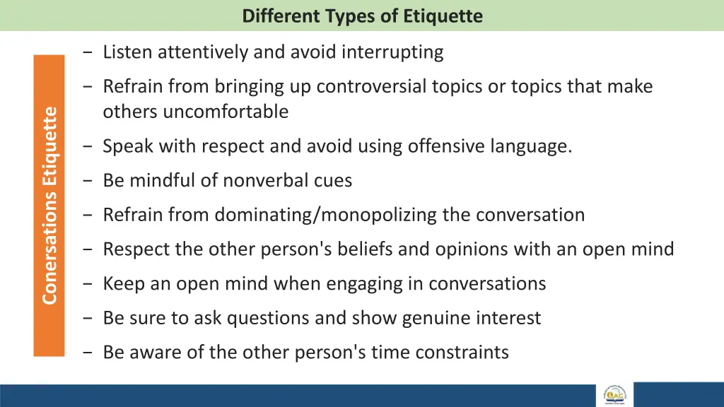 different types of etiquette 2