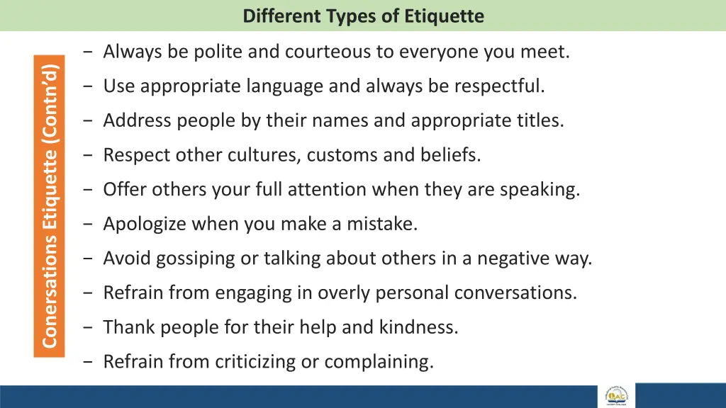 different types of etiquette 3