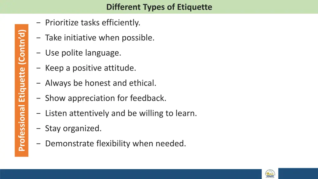 different types of etiquette 5