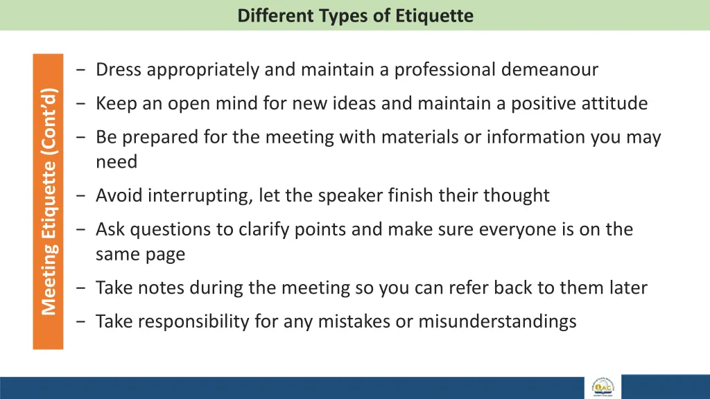 different types of etiquette 7