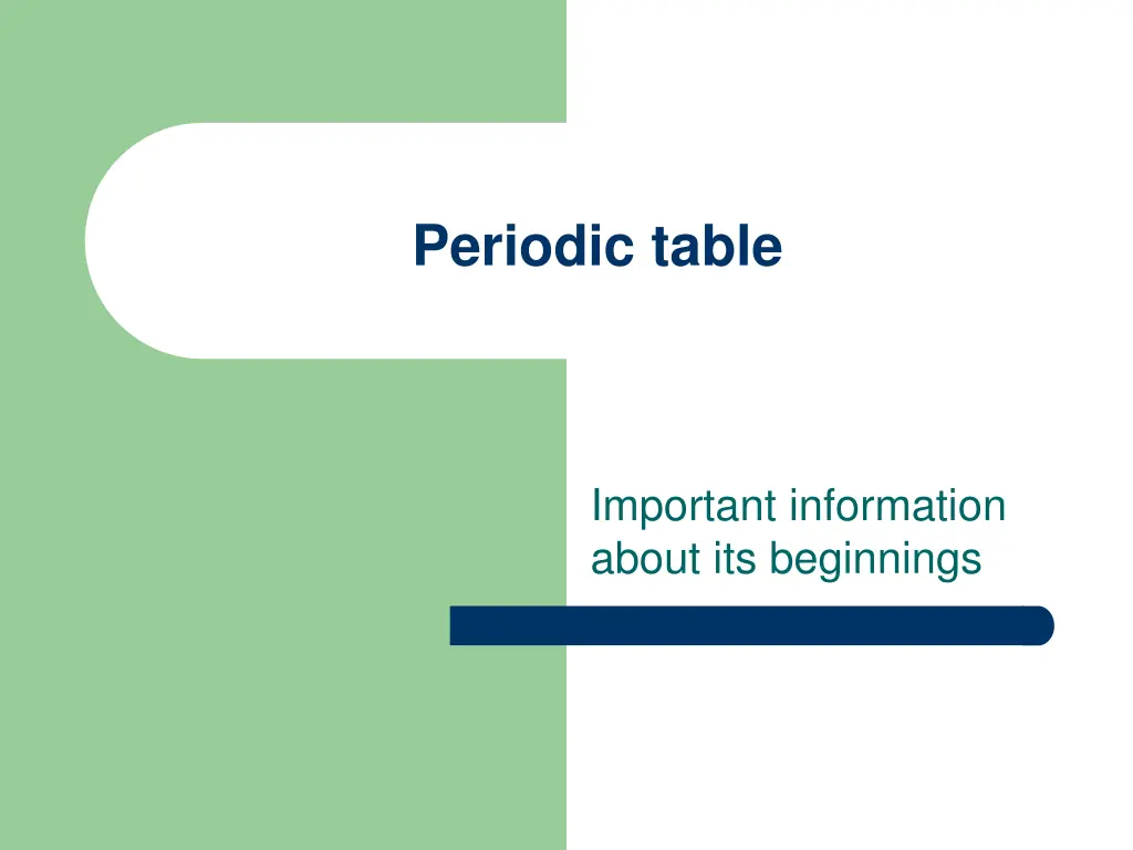 periodic table