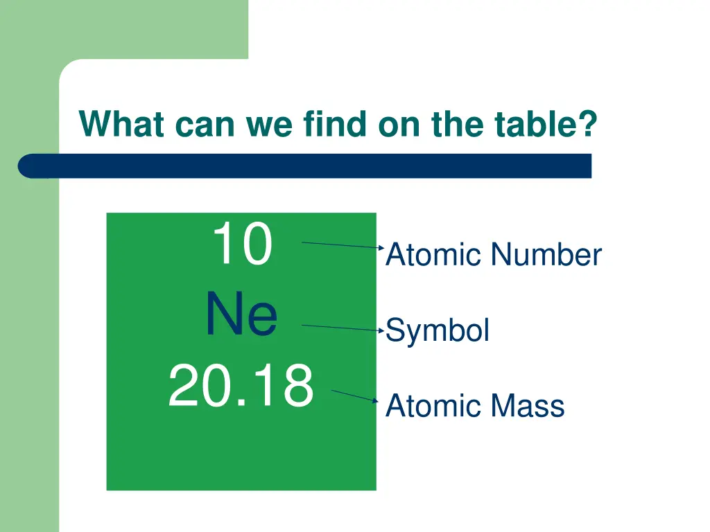 what can we find on the table 1