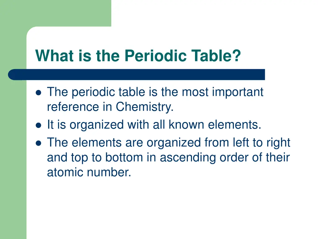 what is the periodic table