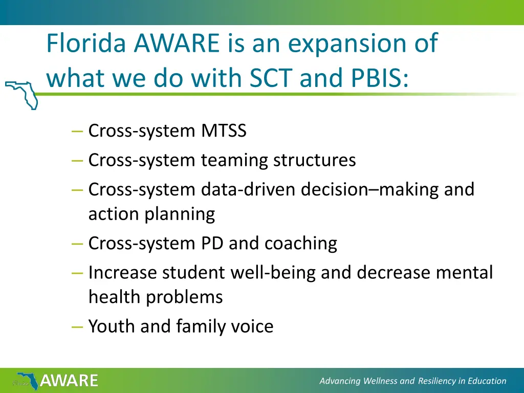 florida aware is an expansion of what we do with