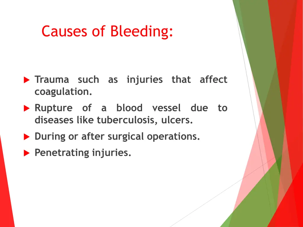 causes of bleeding