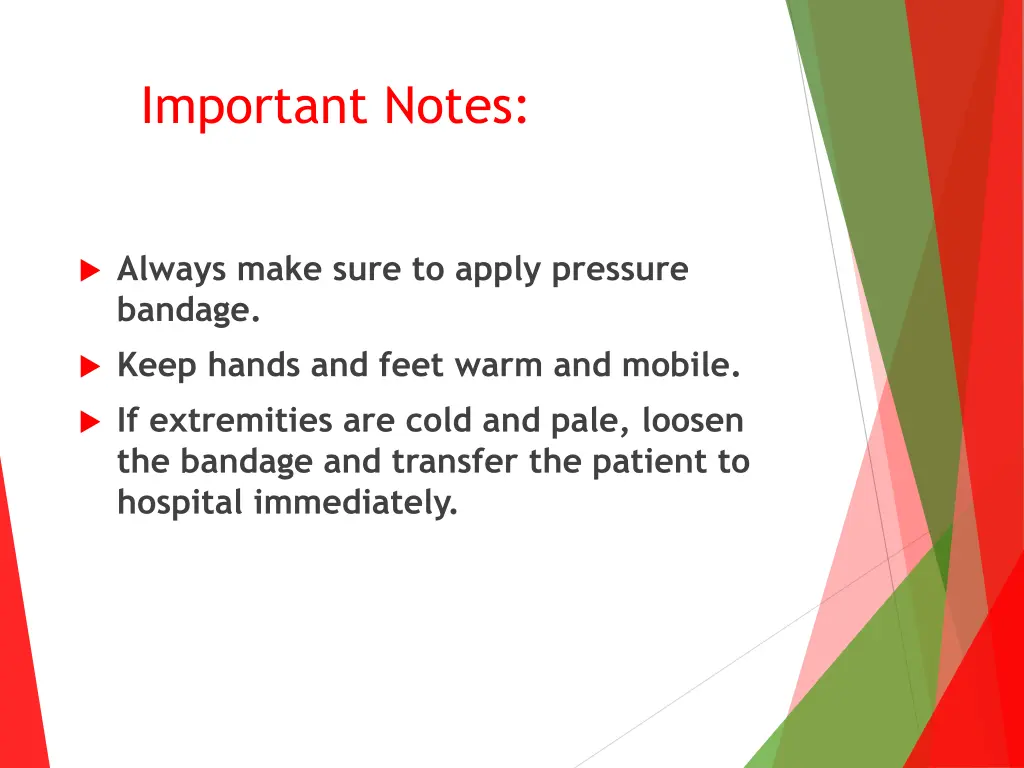 important notes