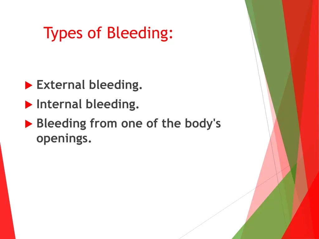 types of bleeding