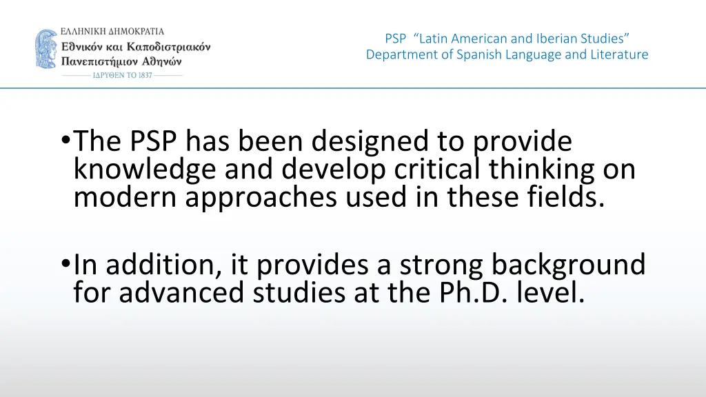 psp latin american and iberian studies department