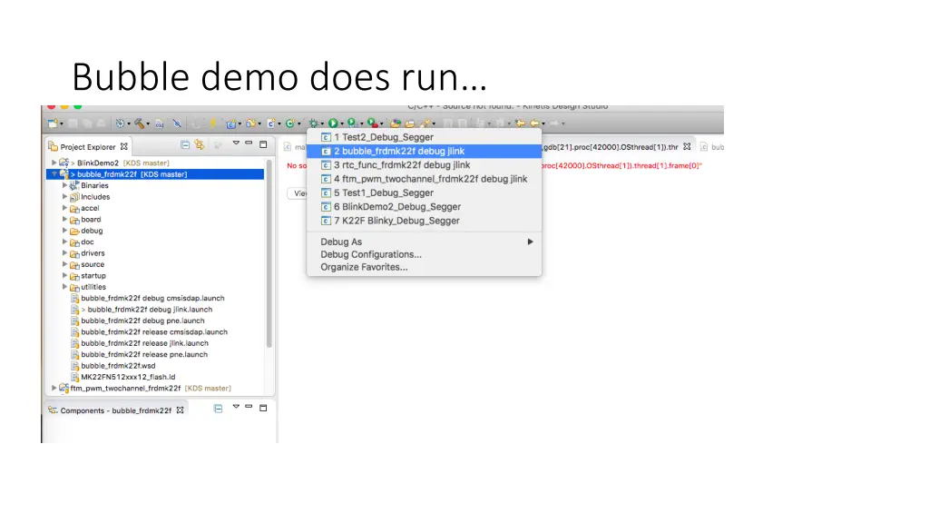 bubble demo does run