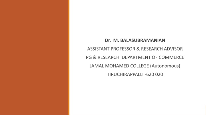 dr m balasubramanian