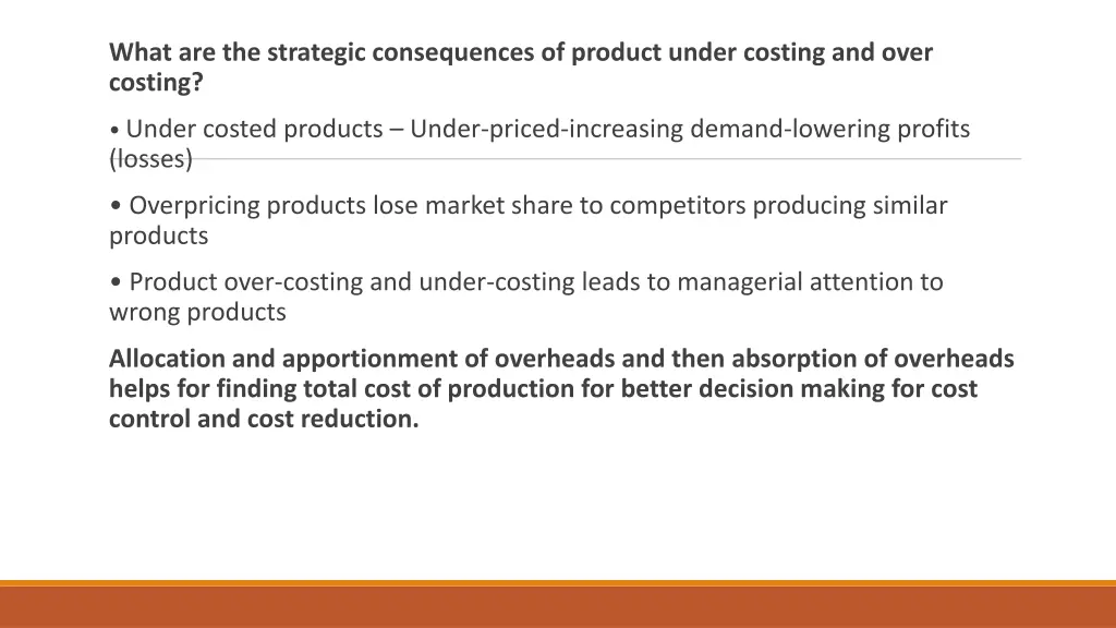 what are the strategic consequences of product