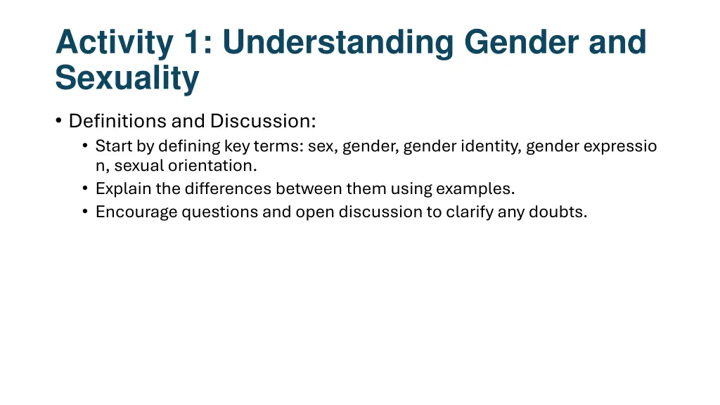 activity 1 understanding gender and sexuality