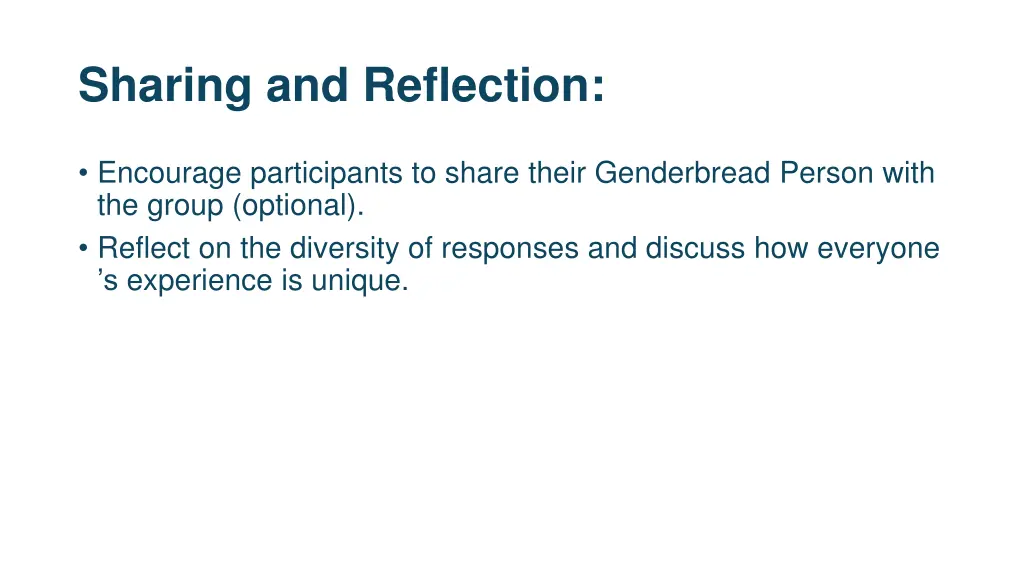 sharing and reflection