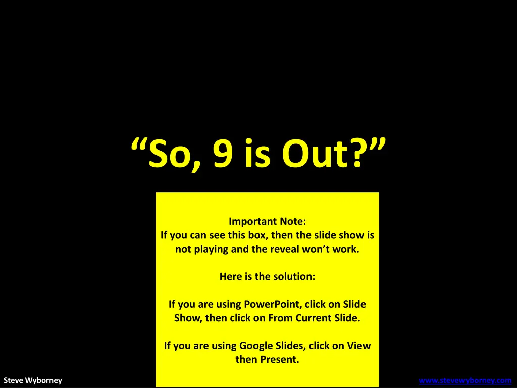 so 9 is out 1