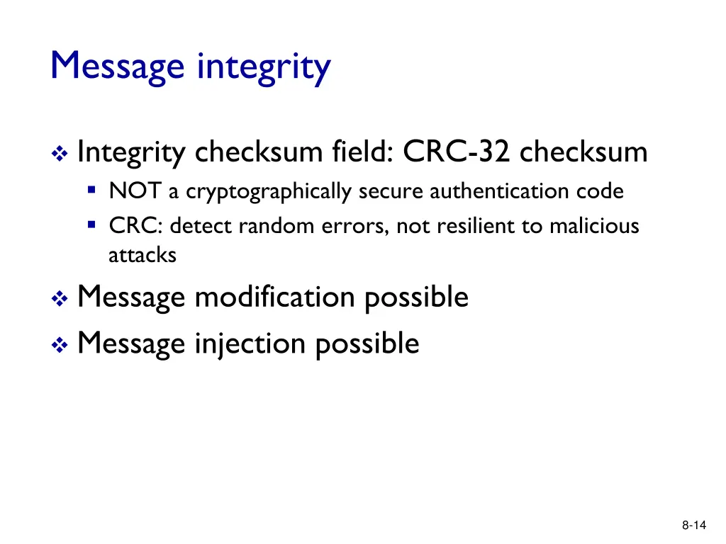 message integrity