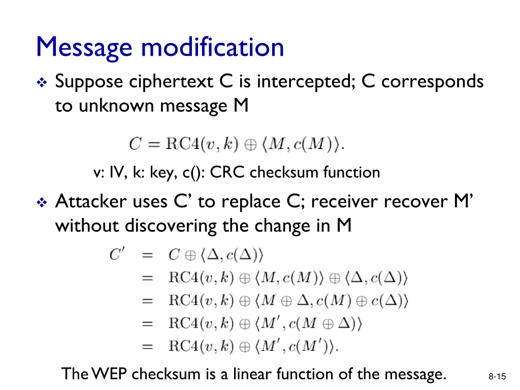 message modification suppose ciphertext