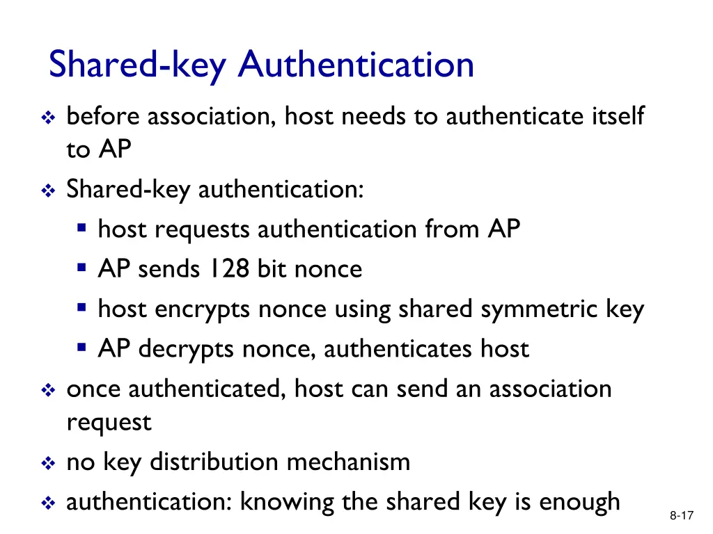 shared key authentication