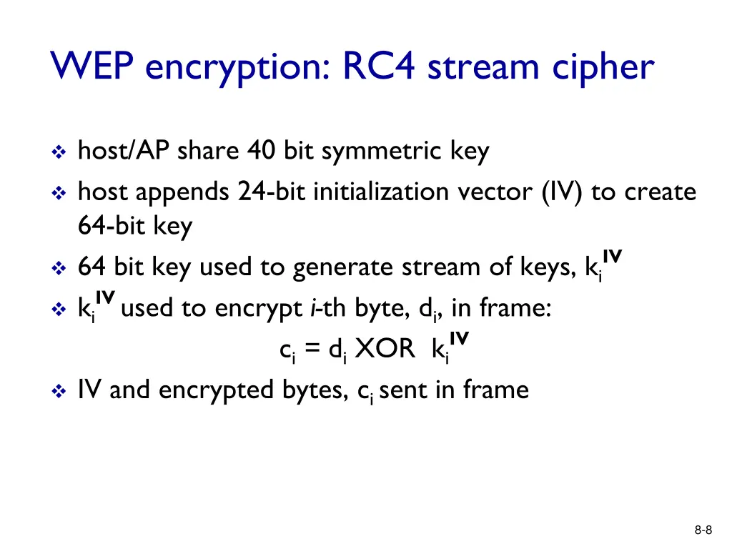 wep encryption rc4 stream cipher