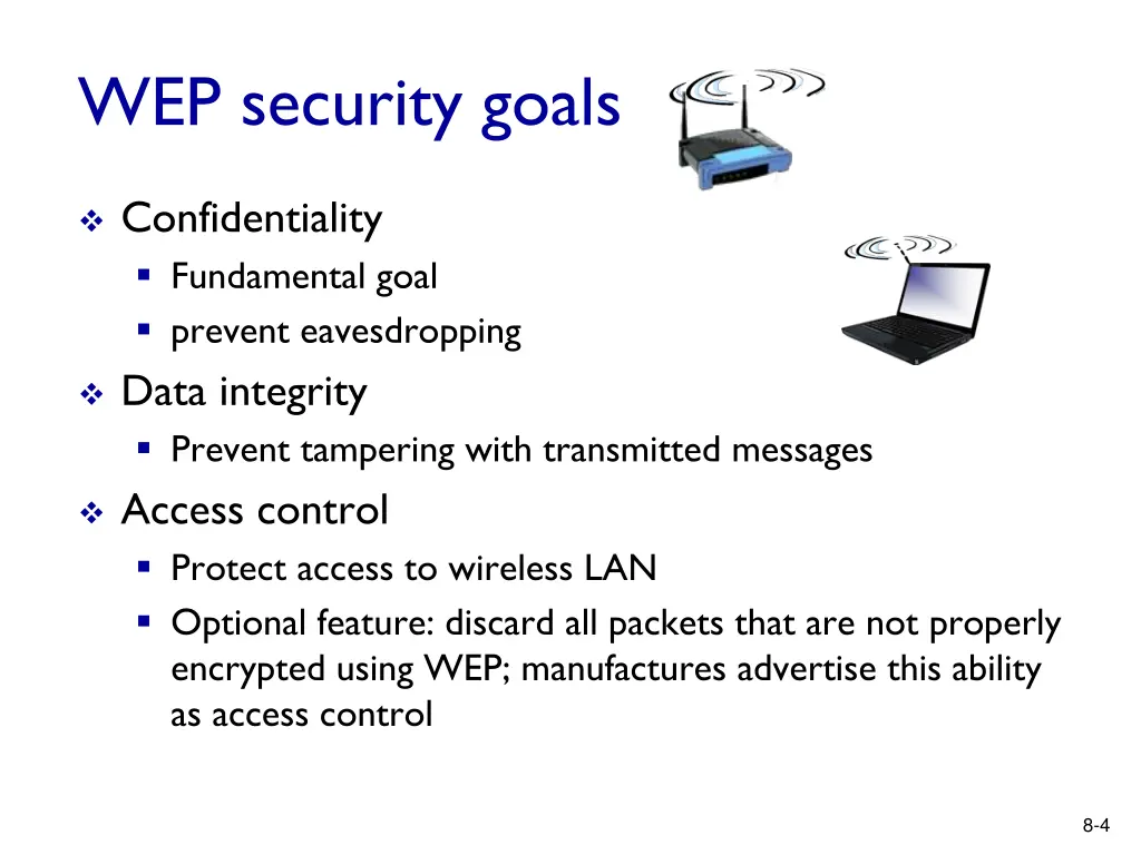 wep security goals