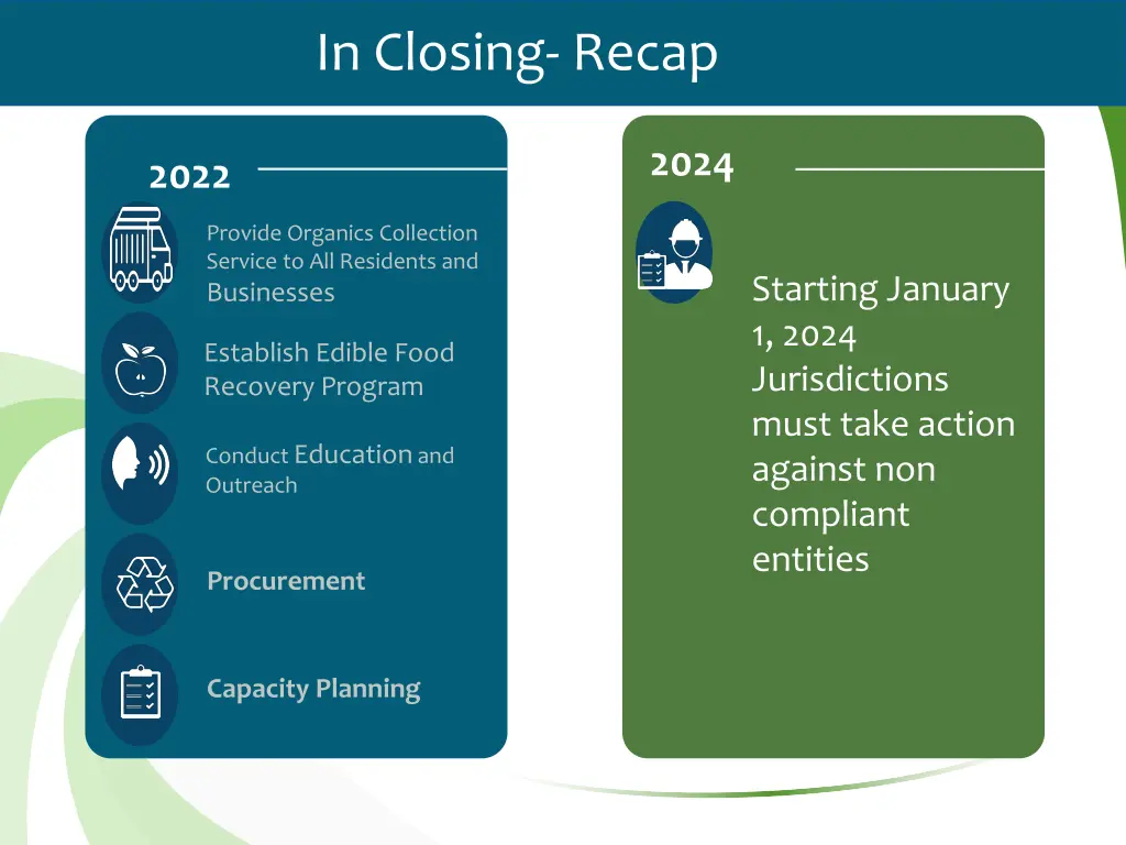 in closing recap