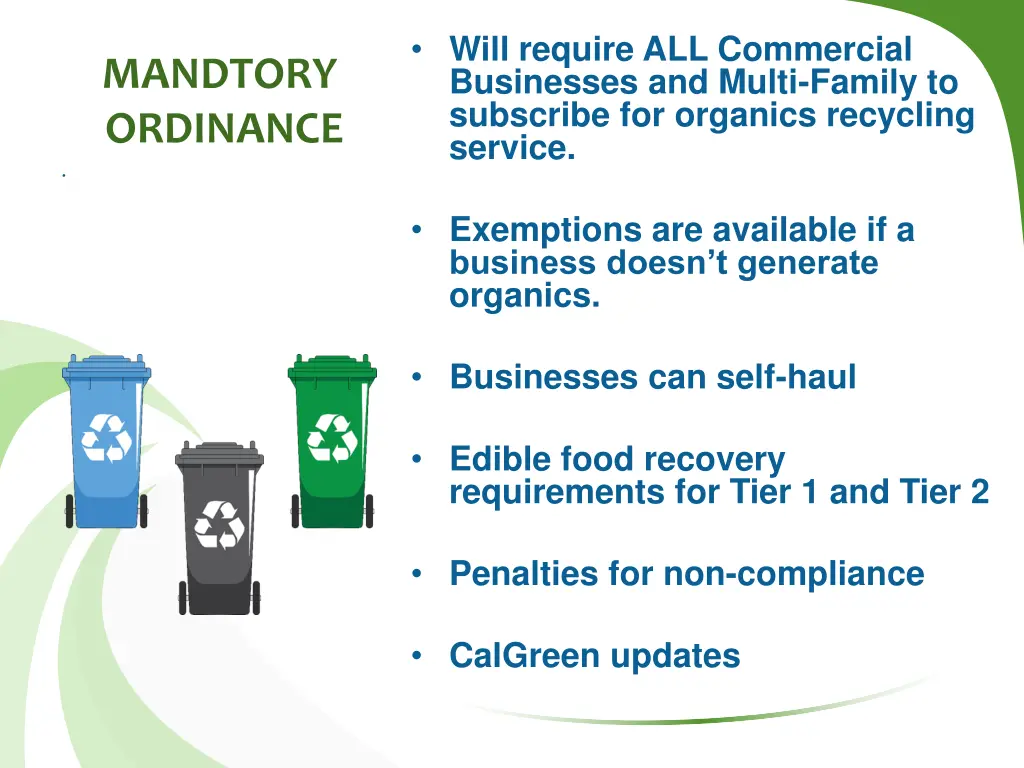 will require all commercial businesses and multi