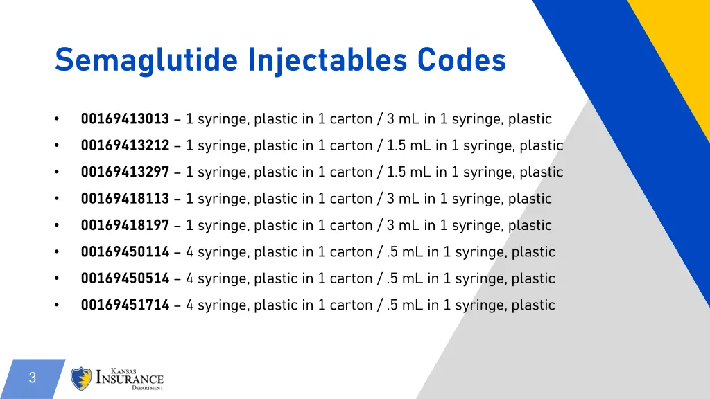 semaglutide injectables codes