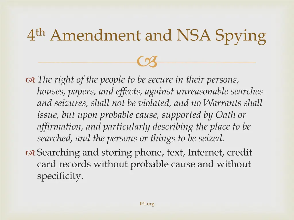 4 th amendment and nsa spying