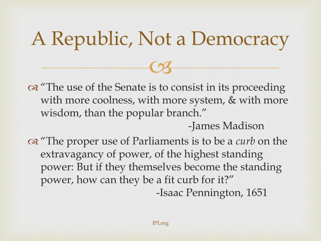 a republic not a democracy 1