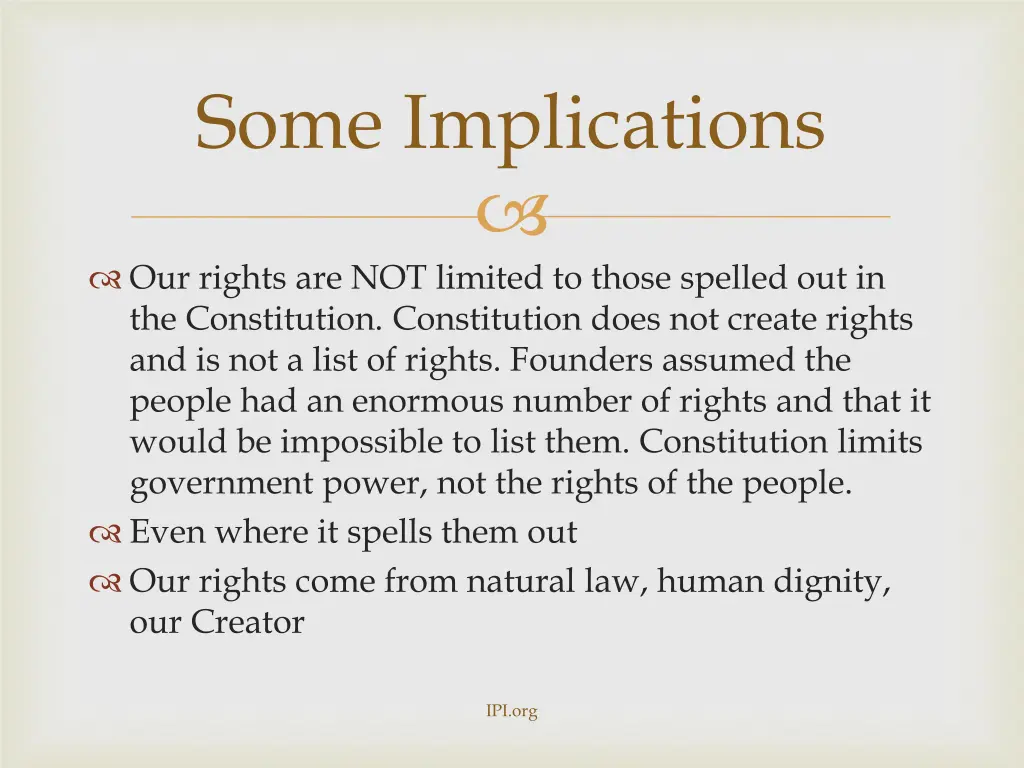 some implications