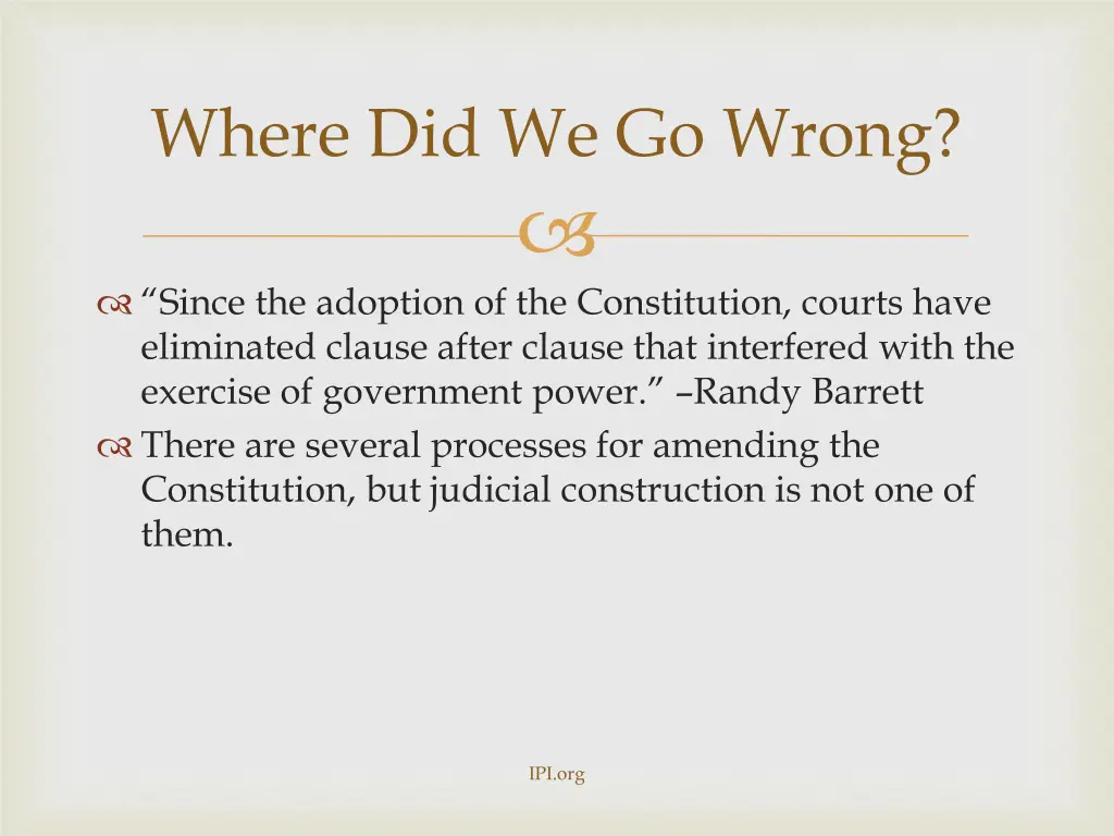 where did we go wrong 1