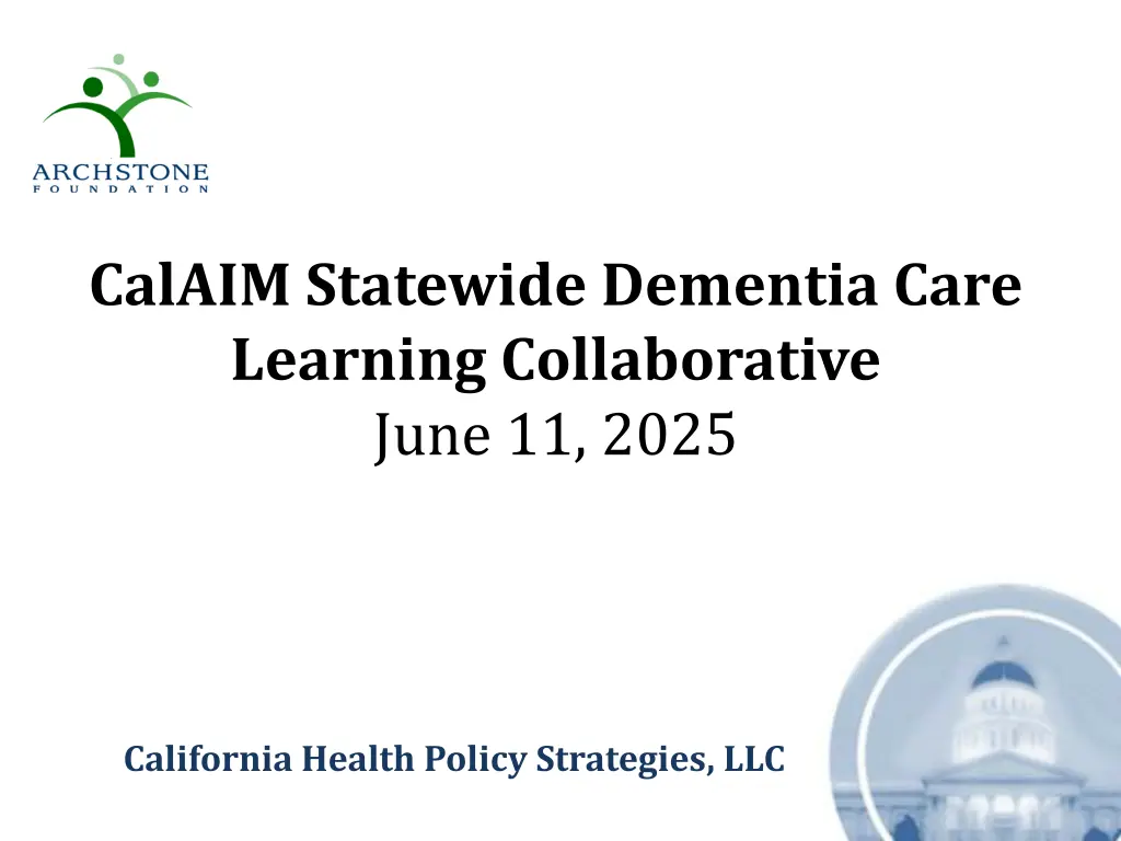 calaim statewide dementia care learning