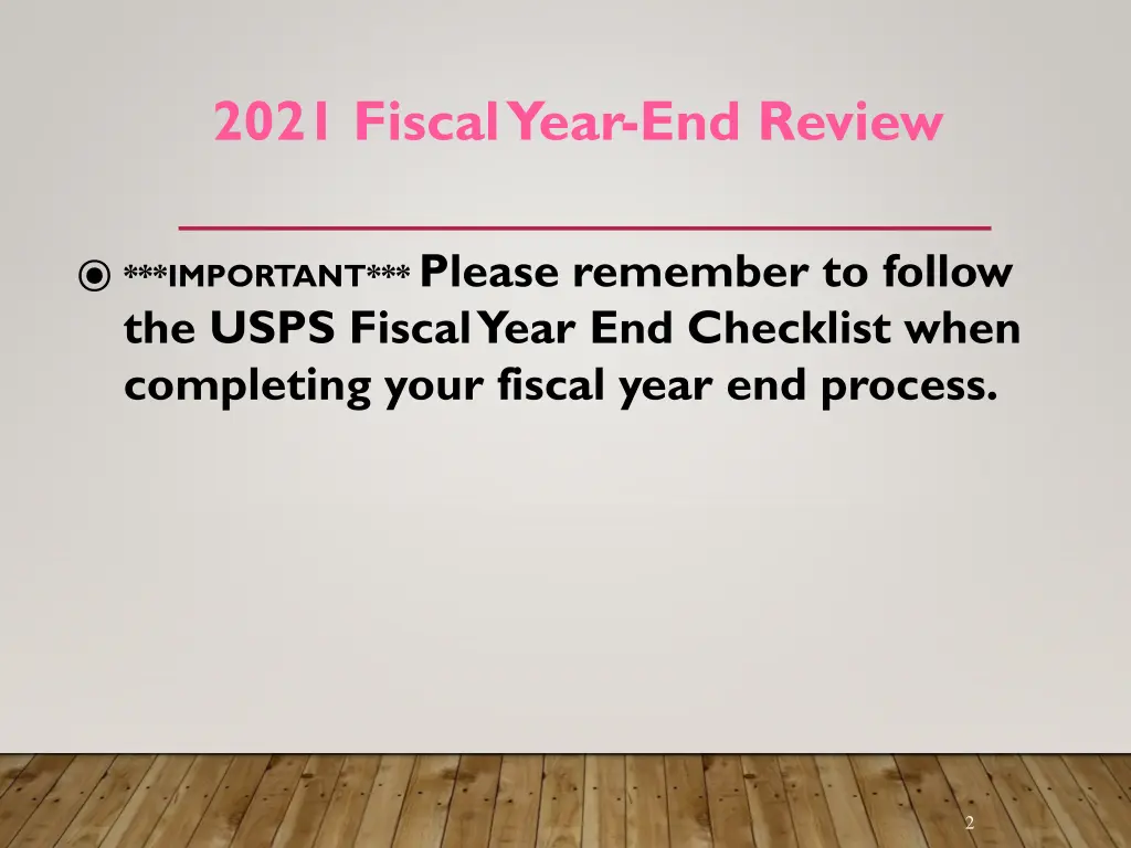 2021 fiscal year end review