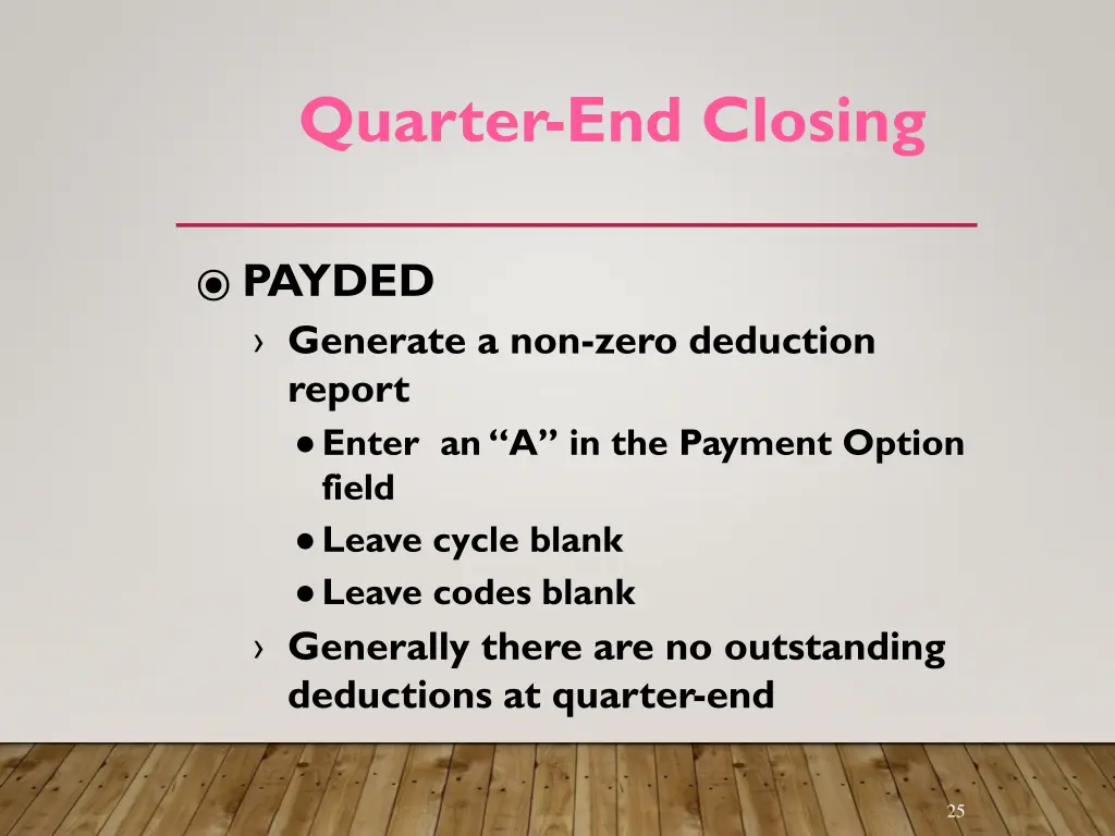 quarter end closing 6