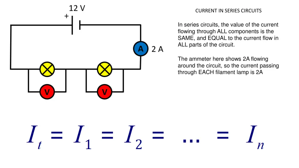 current in series circuits