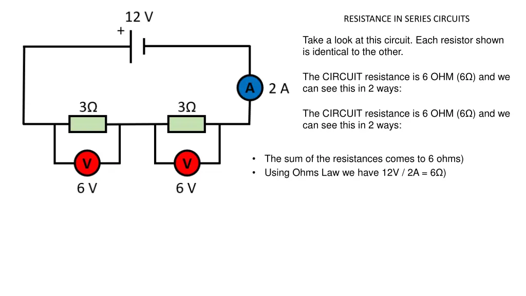resistance in series circuits 1