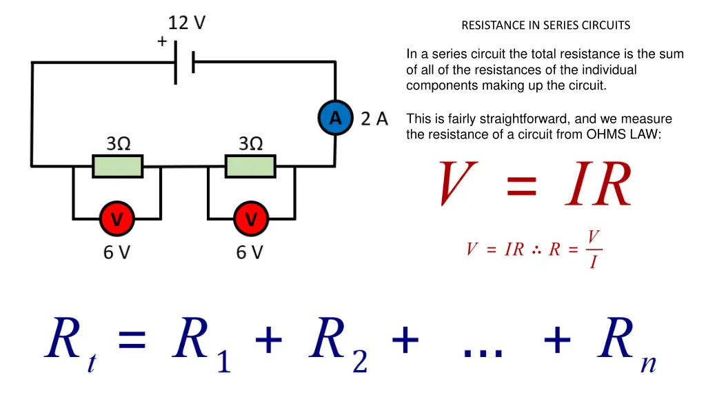 resistance in series circuits