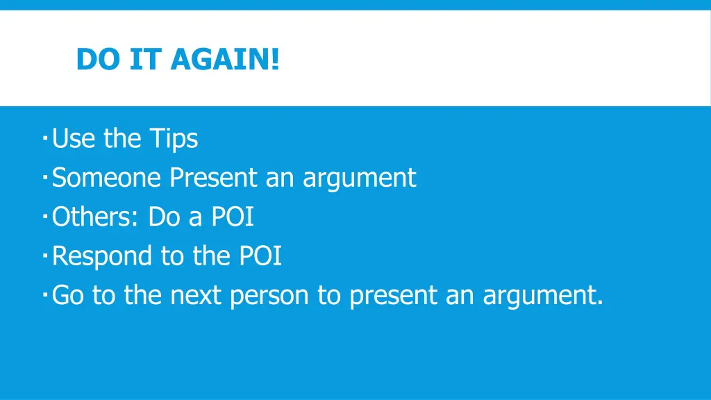do it again