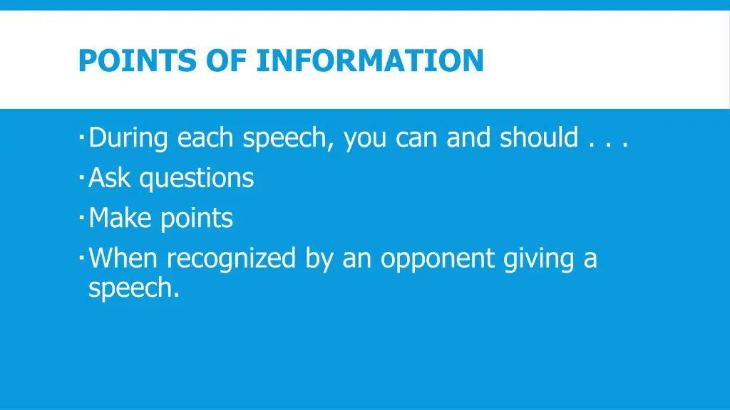 points of information
