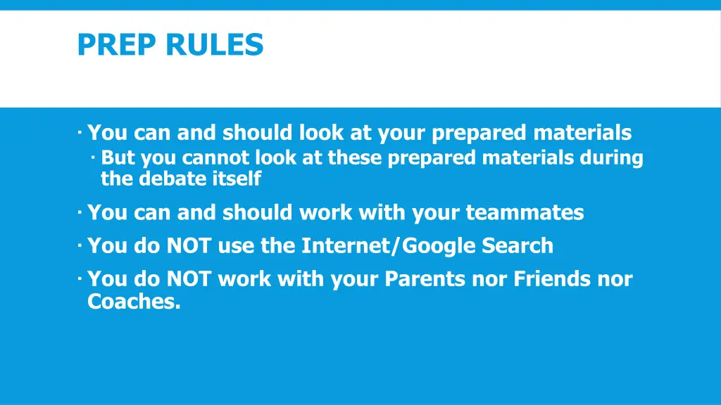 prep rules